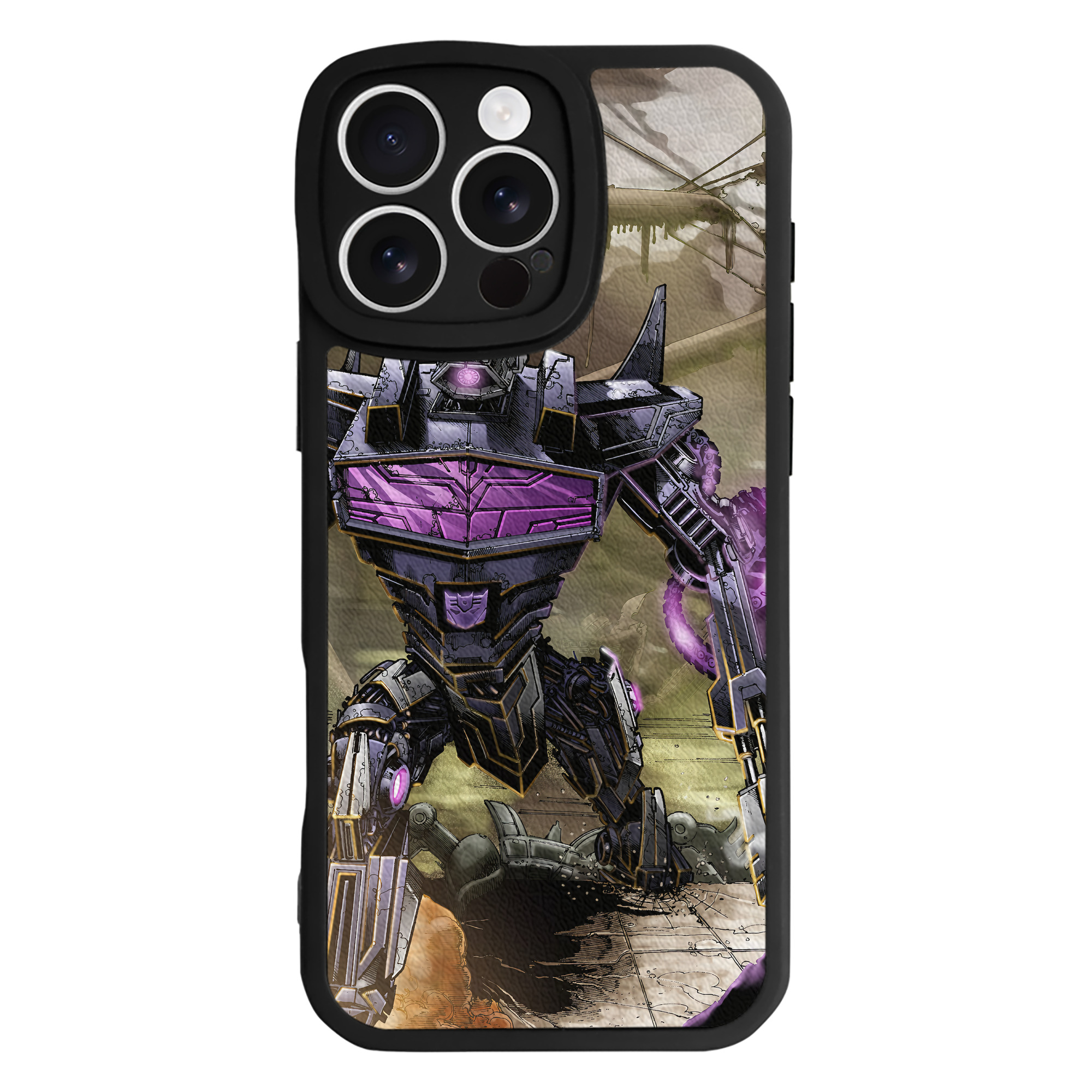 （画像用） Transformers トランスフォーマー 【iPhone 16シリーズ対応】シリコンスマホケース（レザー調） 材質：シリコン